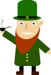 Vector illustration for Saint Patrick Day. Cute illustration with funny character for patrick day.