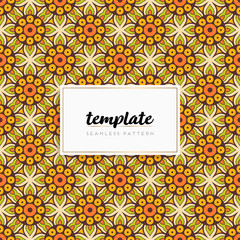 Colorful mandala seamless pattern vector