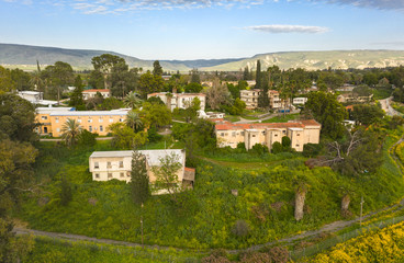 Fototapeta na wymiar View of the Israeli Kibbutz Bet Zera. top view 