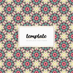 Colorful mandala seamless pattern vector