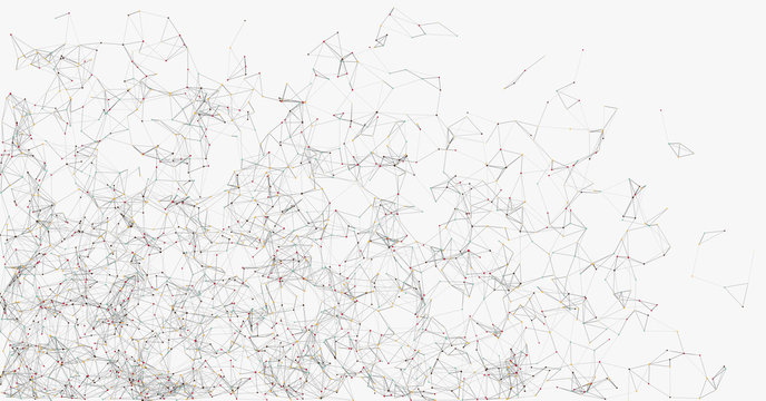 Network Mesh Random Procedural Art background illustration