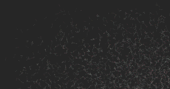 Network Mesh Random Procedural Art background illustration