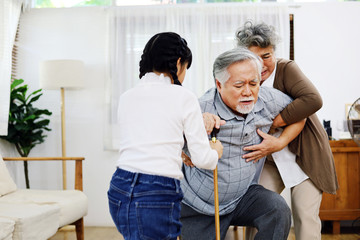 Elderly couple lover heart failure and have a kid girl niece to take care of the house.