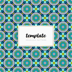 Colorful mandala seamless pattern vector