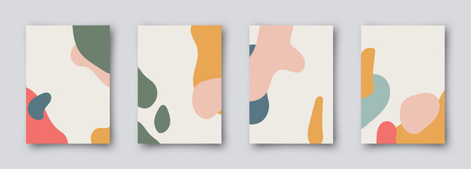 Modern brochure covers set, futuristic design. Abstract Diffuse colored spots background. Vector template minimalist poster, pop art flyer, hipster style, typography wallpaper Art, print, web banner.