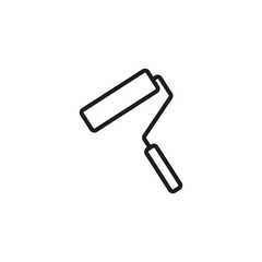 Paint roller icon. Vector illustration. Line style.	