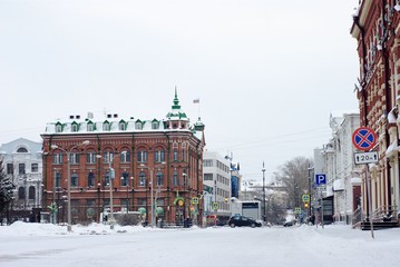 russian tomsk square and street