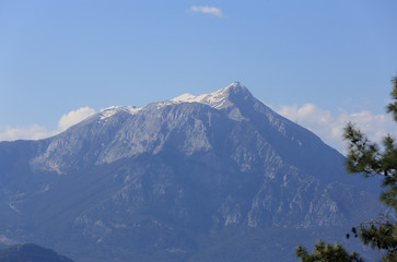 Famous Tahtali Dagi mountain in Turkey