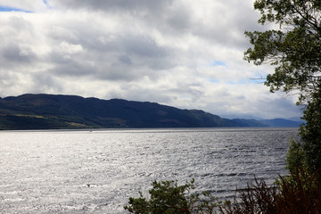 Loch Ness (Scotland), UK - August 02, 2018: Loch Ness lake, Scotland, Highlands, United Kingdom