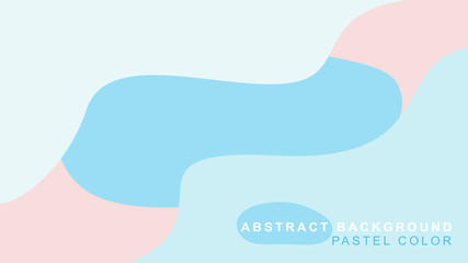 Vector abstract shapes background in pastel blue