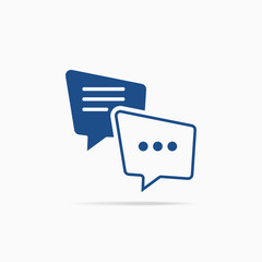Fototapeta premium Typing in a chat bubble icon, comment sign symbol