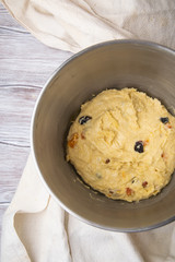 pastry in a metal bowl