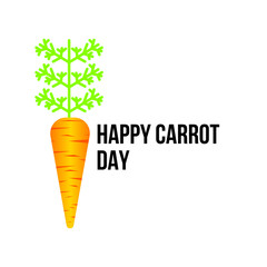 Flat design carrot, fresh food, International world carrot day vector illustration, isolated on white background