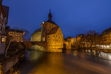Plakat Townhall (Altes Rathaus) in Bamberg, Germany, A World Heritage Site.