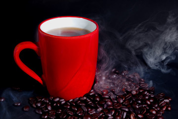 Hot coffee for morning drinks