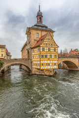 The river Regnitz in Bamberg, Germany, A World Heritage Town