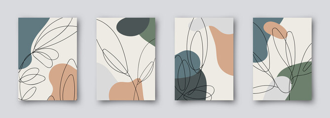 Colorful greeting wedding birthday invitation card illustration set. Flower vector memphis design concept collection