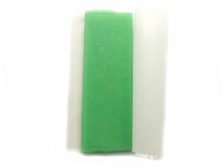 Toilet block isolated on a white background. Toilet Protector. WC block. Antibacterial toilet protection.