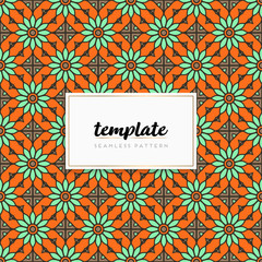 Colorful mandala seamless pattern vector