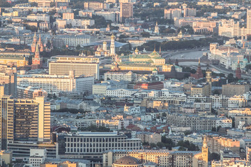 Obraz premium Moscow city panorama view, Russia