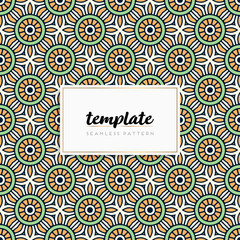 Colorful mandala seamless pattern vector