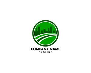 City Farm Logo Design Vector Illustration