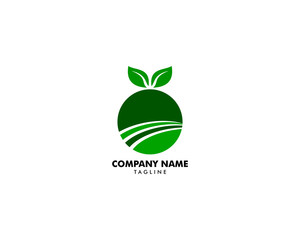 Green Nature Farm Logo Design Template