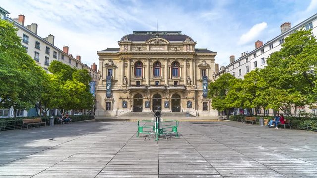 The Th&eacute;&acirc;tre des C&eacute;lestins is a theatre building on Place des C&eacute;lestins in Lyon, France. It was designed by Gaspard Andr&eacute;, and inaugurated in 1877 time lapse hyperlpasse video. france.