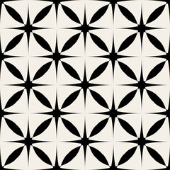 Fototapeta premium Vector seamless floral pattern. Modern geometric stylish texture. Repeating geometric tiles