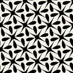 Fototapeta premium Vector seamless floral pattern. Modern geometric stylish texture. Repeating geometric tiles