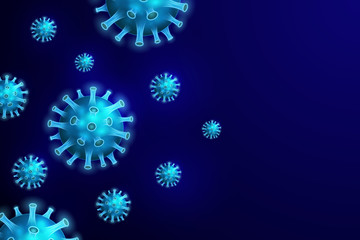 Background design with the theme of the covid-19 virus outbreak. Corona virus banner