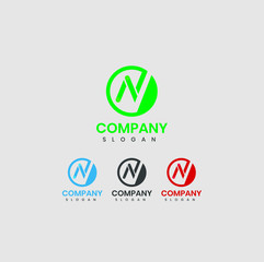 Simple n letter logo