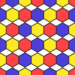 vector modern multi hexagon geometric seamless pattern