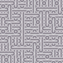 Abstract seamless geometric pattern in retro 1960s style