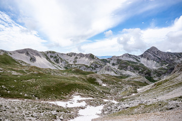 Fototapeta na wymiar Campo Pericoli in Gran Sasso and Monti della Laga National Park.