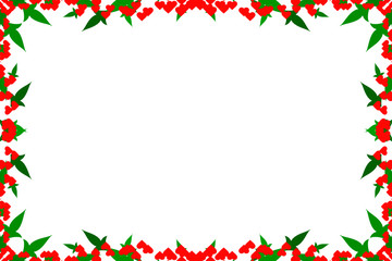 coloful frame and white background