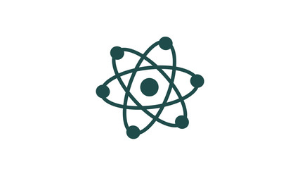 New atom icon,atom isolated on white background