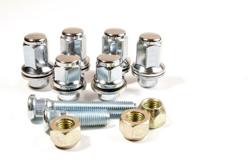 new chrome nuts and studs for repairing different cars