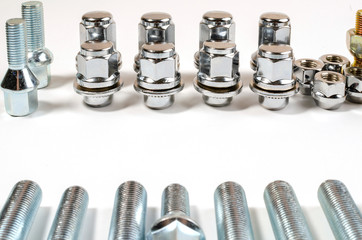 new chrome nuts and studs for repairing different cars