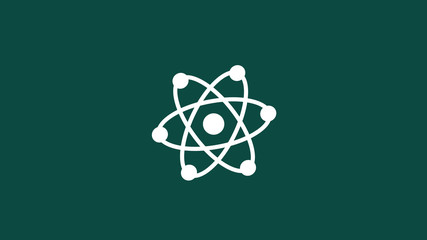 Atom icon on blue dark background,atom icon,science icon