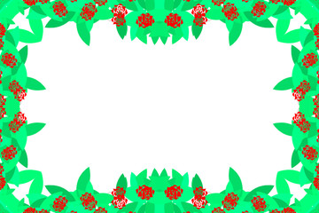 coloful frame and white background