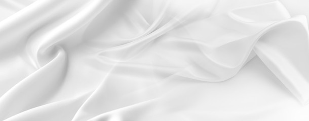 White silk fabric material texture background