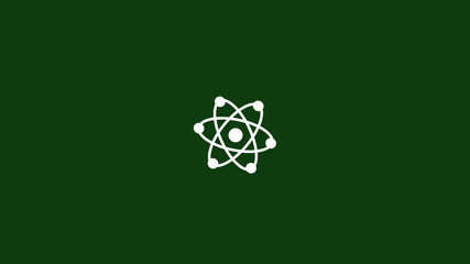 Atom icon on white background,White atom icon