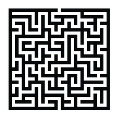 15x15 rectangular maze with thick walls and no solution