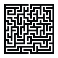 15x15 rectangular maze with thick walls and no solution