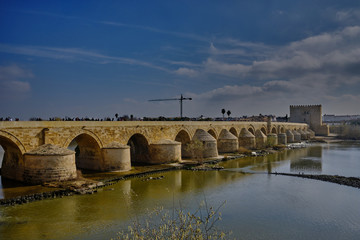 View of Puente Romano in Cordoba