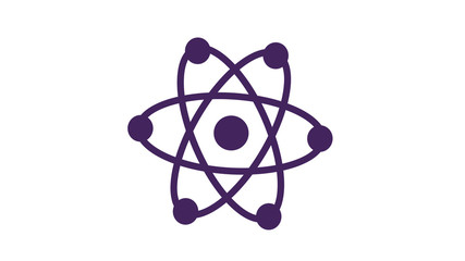 Atom icon on white background,Atom icon,New atom icon