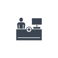 Reception related vector glyph icon. Isolated on white background. Vector illustration.