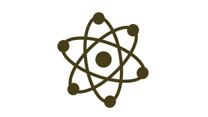 atom isolated on white background,Atom icon,New atom icon