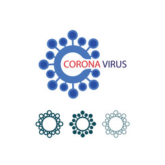 virus corona virus vector and mask design logo viral